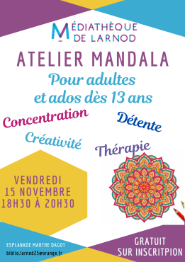 Atelier mandala ados-adultes