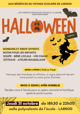 Halloween Party jeudi 31 octobre