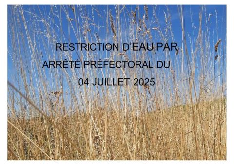 Arrêté de sècheresse
