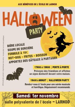Halloween Party le samedi 1er novembre