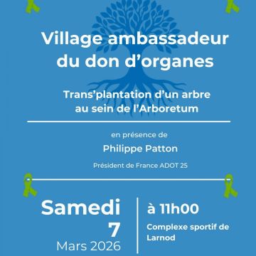 Cérémonie de transplantation d'un arbre samedi 7 mars à 11h